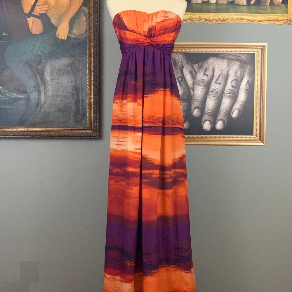 Jessica Simpson Sunset Strapless Maxie Dress